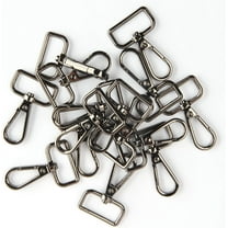 15pcs D Ring Swivel Lobster Claw Clasps, Push Gate Snap Hooks Trigger Clips
