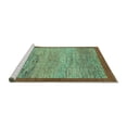 thumbnail image 2 of Ahgly Company Machine Washable Indoor Rectangle Abstract Turquoise Blue Modern Area Rugs, 5' x 8', 2 of 4