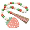 thumbnail image 3 of OFFIGAM 1Pack 8x2.6in Strawberry Pendant Wood Bead Garland for Tiered Tray and Home Decorations, 3 of 8