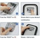 thumbnail image 4 of Caja de seguridad para llaves con cerradura de combinación, almacenamiento seguro con código numérico de 4 dígitos, 4 of 5
