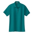 thumbnail image 5 of Yellow Rooster Women's Silk Touch Classic Female Polo Shirt Teal Green 2XL, 5 of 6