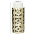 thumbnail image 3 of CosmoLiving by Cosmopolitan 14" Gold Ceramic Vase with Gold Cut Out Accents, 3 of 12