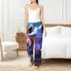 thumbnail image 4 of Balery Colorful Frog Among Flowers Pantalones de pijama para mujer, pijamas ultraligeros, pantalones de estar por casa-Small, 4 of 6
