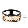 thumbnail image 2 of Women's Stainless Steel IP Rose Gold+ IP Black 2.96(g) Engagement Ring, 2 of 6