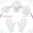 thumbnail image 4 of 12 Pairs XL White Cotton Gloves for Dry Hand Moisturizing Cosmetic Eczema Hand Spa and Coin Jewelry Inspection, 4 of 5