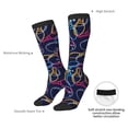 thumbnail image 4 of Xecao Multicolor Bowling print thigh-high socks, crafted for both men and women with a stretchy, high-opaque design perfect for daily wear, 4 of 6