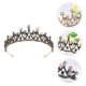 thumbnail image 3 of Tocado de la corona de la corona de la corona de 1pc Tocado de la novia de la novia Diadema de la corona (negro), 3 of 5