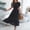 *Black, variant on ClodeEU Womens Round Neck Short Sleeve Dress With Belt,Leisure Fashion Pure Color Long Style Dress Black,Womens Plus L