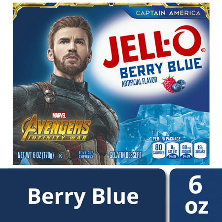 (3 Pack) Jell-O Berry Blue Instant Powdered Gelatin Dessert, 6 oz (Best Way To Make Jello)