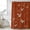 Red, variant on Japanese Style Shower Curtain, Waterproof Shower Curtains for Bathroom, Vintage Art Cranes Ocean Wave Yellow Washable Fabric Bathtub Curtain Set Bath Decor with 12 Hooks Long 72"x84"