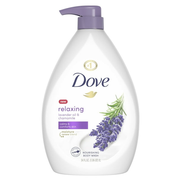 Dove Relaxing Body Wash Pump Lavender Oil and Chamomile 34 oz - Walmart