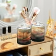 thumbnail image 6 of Clear Storage Jar 2.75x 4.13 Inches One Sizex4 Cotton Swabs Cans Translucent Plasticental Floss Cans Cotton Pads Cans Bathroom Canisters Beautiful Big Lotus, 6 of 7