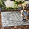 thumbnail image 3 of SAFAVIEH Courtyard April Southwestern Indoor/Outdoor Area Rug, 6'7" x 6'7" Square, Grey/Navy, 3 of 11