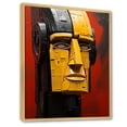 thumbnail image 2 of Designart "African Zulu Warrior Mask IV" People Framed Wall Art - Global Yellow African Mask Entryway Framed Wall Art, 2 of 6