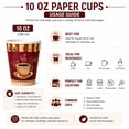 thumbnail image 3 of VeZee 10 Oz Disposable Colored Tea&Coffee Cups Printed, Poly Paper Durable Hot Cup ONLY For Hot/Cold Drink, Coffee Cups, Tea, Cocoa, Travel, Hot Chocolate, Chai, Latte & Hot Soup|100CT, 3 of 4