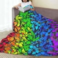 thumbnail image 6 of Sikiie Multicolored Butterflies Ultra-Soft Micro flannel Blanket Luxury All Seasons Warm Blanket for Bedding Sofa and Travel (4 sizes)-40"x30", 6 of 7