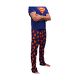 thumbnail image 2 of Superman Men's Fleece Lounge Pants - Royal Blue Logo, Size Medium, 2 of 3