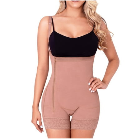 

SONRYSE 046ZL Fajas Colombianas Reductoras Postpartum Girdle Tummy Control Shapewear Cocoa 2XL