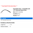 thumbnail image 2 of Front Brake Hose - Compatible with 1977 Chevy Monte Carlo, 2 of 2