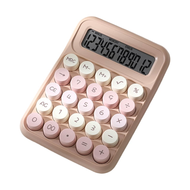 Calculadora para la Escuela Calculadora Estándar Básica Mini Calculadora de Escritorio Digital con Pantalla Lcd de 12 Dígitos - Tamaño Del Bolsillo para la Calculadora de la Escuela de los Niños en El