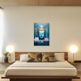thumbnail image 4 of ZHONGYUTONG Blue Gold Buddha Wall Art Buddha Head & Lotus Flower Paintings Zen Pictures Spa Canvas Prints for Yoga Meditation Spiritual Buddhism Prayer Room (20.00" x 30.00"), 4 of 6