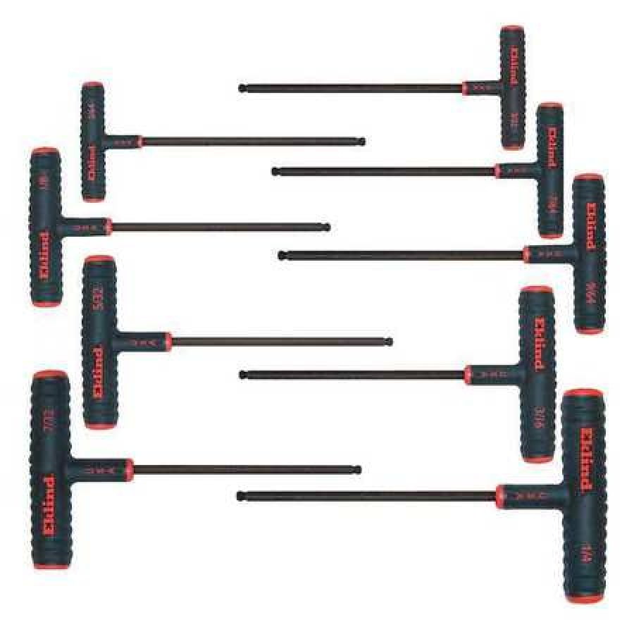 EKLIND 60809 PowerT Handle BallHex Key allen wrench 9pc set SAE Inch
