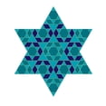 thumbnail image 2 of Turquoise Blue-gold Jewish Star Wall Decal Wallmonkeys Peel and Stick Graphics (18 in H x 18 in W) WM502766, 2 of 4