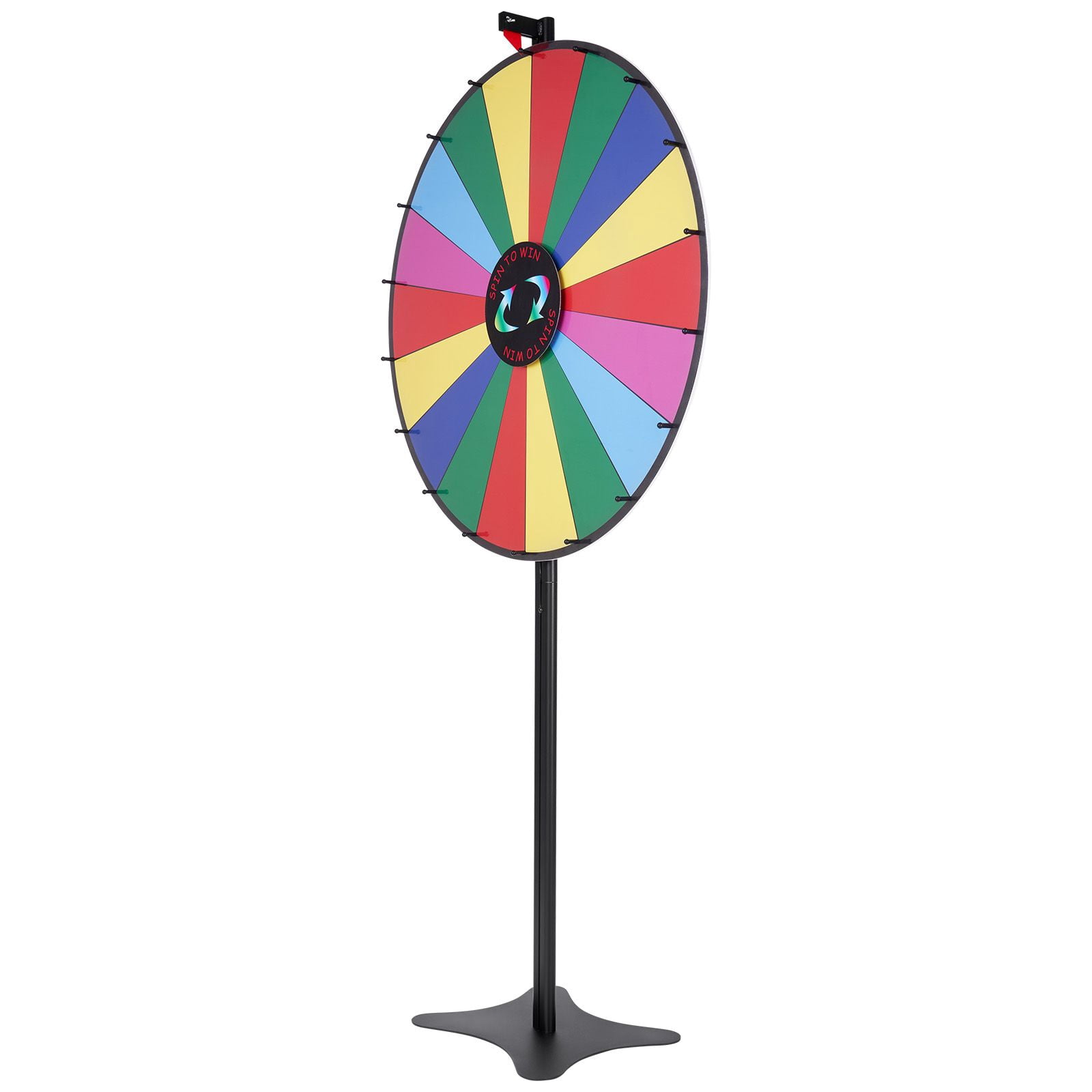 36 inch Prize Wheel 18 Slots with Dry Erase & 2 Markers, Tabletop or Floor Standing for Party Trade Show