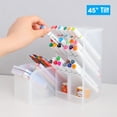 thumbnail image 5 of FaLX Pen Holder Multifunctional 45 Degrees Inclined Plastic Transparent Pencil Makeup Cosmetics Storage Box for Home, 5 of 7