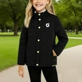 thumbnail image 2 of CYRBOKO Girls Jackets, Thermal Lightweight Windproof Full Zip Winter Outerwear Black Size 9-10 T, 2 of 5