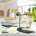 thumbnail image 5 of Crows Leaves Dish Drying Mat Dish Drainer Rack Mats Water Absorbent Non-Slip Easy Clean Heat Resistant for Kitchen Counter, 5 of 8