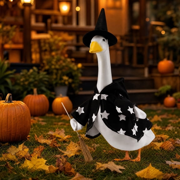 XGFHYJEH Proch Goose Outfits Halloween, Garden Yard Lawn Porch Goose Clothes Goose Costume Clothing, Goose Outfit for 23'' Proch Goose Outdoor Outside Patio Decor