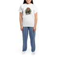 thumbnail image 4 of CafePress - Mona Lisa Dog Pajamas - Women's Short Sleeve Print T-Shirt and Pants Light Cotton Pajama Set, 4 of 7