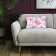 thumbnail image 5 of Throw Pillow Covers Pack of 4 for Living Room Table, Floral Printed Cushion Case, 14x20 inches - White Multi - Home Decor, 5 of 12