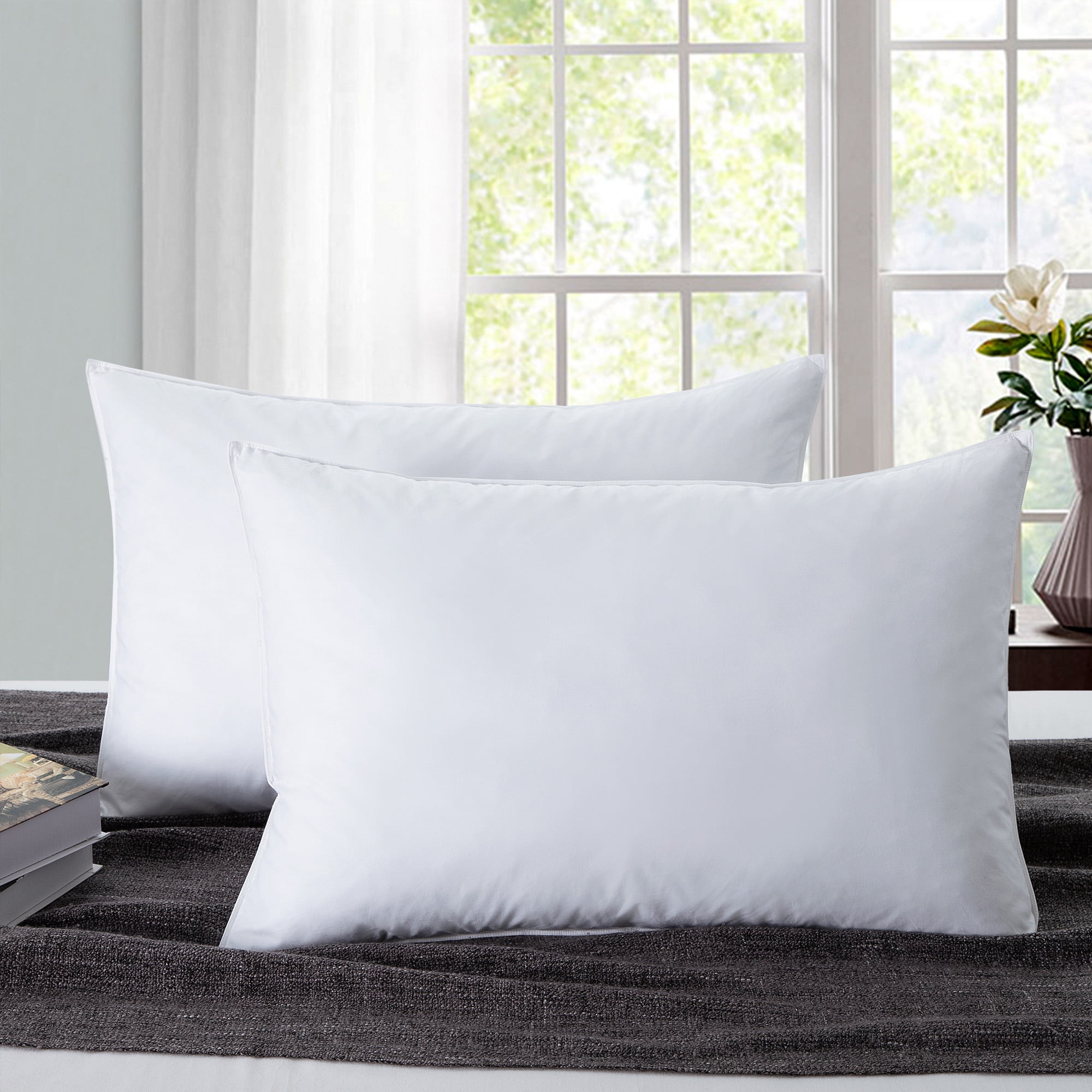 2 pack feather pillows