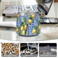 thumbnail image 6 of Yayeee Ashtray with Lid for Cigarette Smokeless Stainless Steel Home Ash Holder, Green Lemon Plaid, 6 of 7
