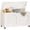 White, variant on Storage Chest, Rattan-Style Toy Storage Bench with Lid and Wheels, Square Storage Trunk for Entryway, Bedroom, Living Room