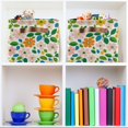 thumbnail image 6 of Yayeee Canvas Storage Basket with Handles for Shelves Fabric Bins Closet Organizer, Retro Orange Floral, 6 of 8