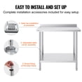 thumbnail image 6 of VEVOR 24 x 36 x 36 Inch Stainless Steel Work Table, Commercial Food Prep Worktable Heavy Duty Prep Worktable, Metal Work Table with Adjustable Height for Restaurant, Home and Hotel, 6 of 9