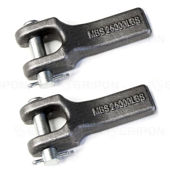 GRIPON (Pack of 2) 3/8 inch Weld-On Safety Chain Retainer for Truck Trailer Hitch