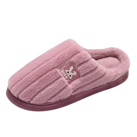 

Shpwfbe Slippers For Women Mens Couples Warm Slip On Comfortable Floor Home Indoor Shoes House Slippers For Women Womens Slippers
