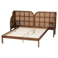 thumbnail image 3 of Baxton Studio Cascadia Brown Wood Queen Size Wingback Platform Bed, 3 of 9