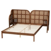 Baxton Studio Cascadia Mid-Century Platform Bed, Queen, Walnut Brown