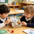 thumbnail image 4 of Pocket Bear in Tin Box, Mini Plush Toy Keepsake with School-Themed Illustration, Comfortable Gift for First Day of School Students, 4 of 6