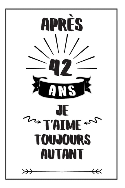 Anniversaire De Mariage Carnet De Notes Idee Cadeau 42 Ans De Mariage Pour Elle Pour Lui Original Et Pratique Noce De Nacre Paperback Walmart Com