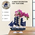thumbnail image 6 of Eease Wooden Sailboat Model 3D Building Table Ornament for Home Office Nautical Decor, 6 of 6