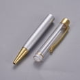 thumbnail image 3 of 10pcs Creative Empty Tube Ballpoint Pens with Black Ink Pen Refill Inside for DIY Glitter Epoxy Resin Ballpoint Pen Herbarium Pen Making Golden Silver 140x10mm, 3 of 4