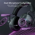 thumbnail image 2 of Wireless Gaming Headsets with Microphone for PS5/PS4/PC/Switch,Bluetooth/2.4G/Wired Headphones with Microphone Detachable Noise-Canceling,Stereo Sound,Light,Foldable,Portable,Black, 2 of 8