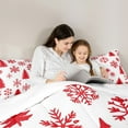 thumbnail image 4 of Manfei Christmas Tree 7-Piece Twin Bedding Sets,Merry Xmas Bedding Comforter Set,Red Snowflake Sheet Sets For Girl,Luxury Bedroom Decor, 4 of 8