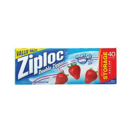 ZIPLOC Double Zipper Storage Bags in Clear